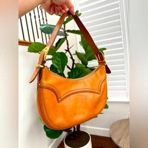 VINTAGE Michael Kors Western Style Leather Crescent Shoulder Bag